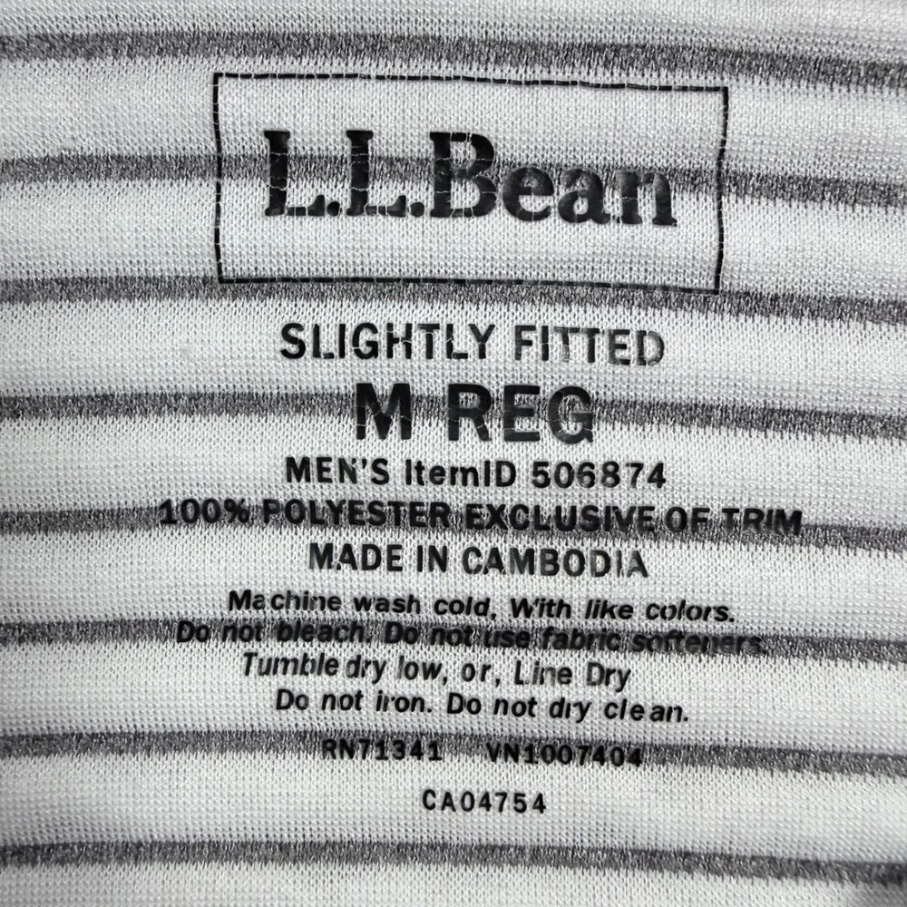 LL Bean Airlight Knit Pullover Men's Medium Gray Red 1/4 Zip Slightly Fitted